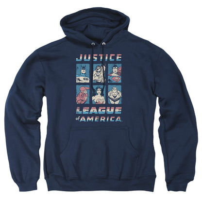 Justice League Of America American League Mens Hoodie Navy Officially Licensed