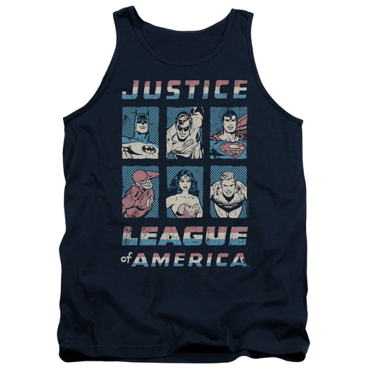 Justice League Assemble American League Mens Tank Top Shirt Navy