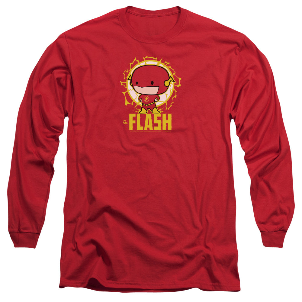 Dc Flash Flash Chibi Mens Long Sleeve Shirt Red