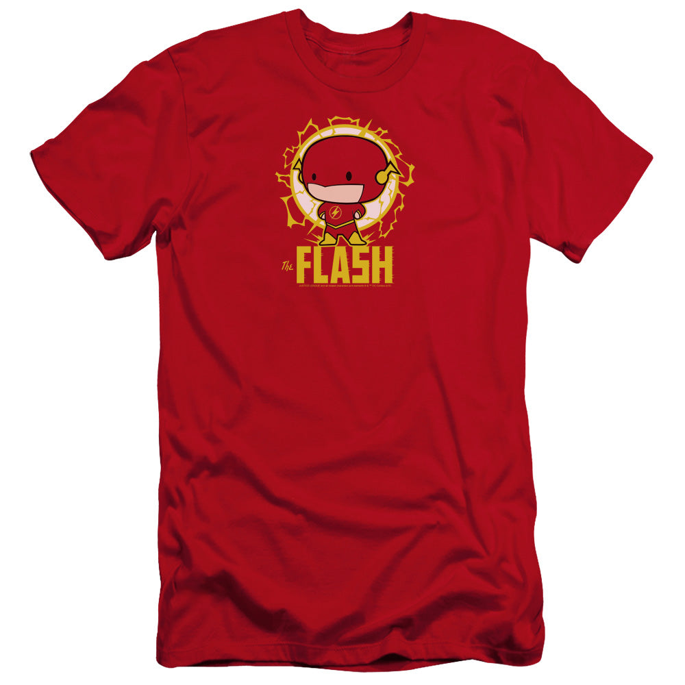 Dc Flash Flash Chibi Hbo Premium Bella Canvas Slim Fit Mens T Shirt Red