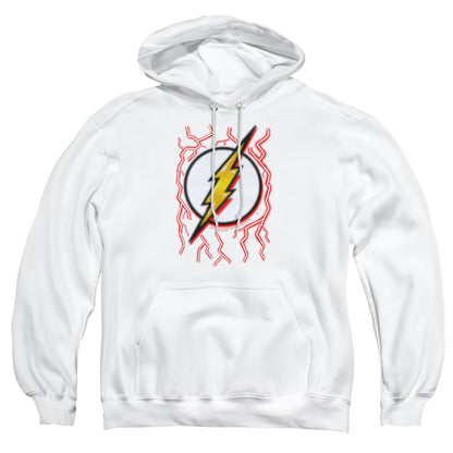 Dc Flash Airbrush Bolt Mens Hoodie White Officially Licensed