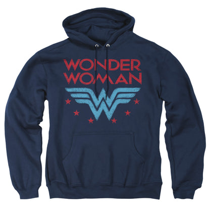 Dc Wonder Woman Wonder Stars Mens Hoodie Navy Officially Licensed