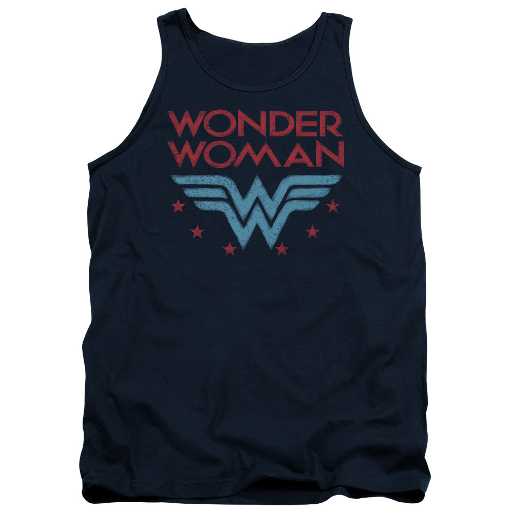 Dc Wonder Woman Wonder Stars Mens Tank Top Shirt Navy