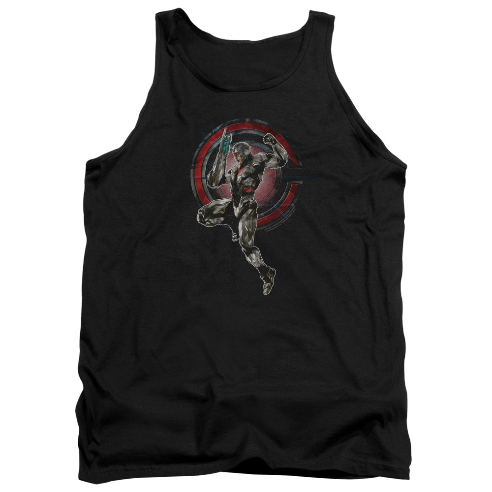 Justice League Movie Cyborg Mens Tank Top Shirt Black