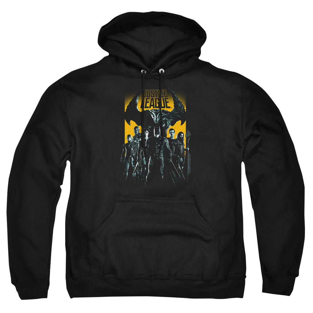 Justice League Movie Stand Up To Evil Mens Hoodie Black Officially Licensed