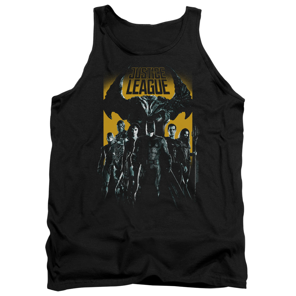 Justice League Movie Stand Up To Evil Mens Tank Top Shirt Black