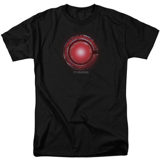 Justice League Movie Cyborg Logo Mens T Shirt Black