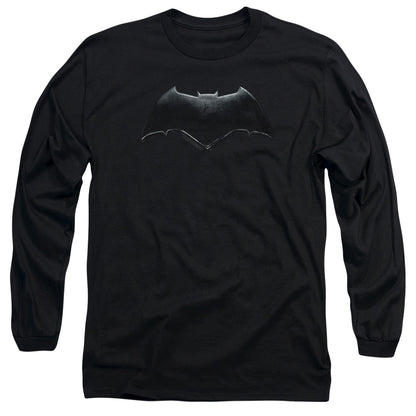 Justice League Movie Batman Logo Mens Long Sleeve Shirt Black Officially Licensed Officially Licensed