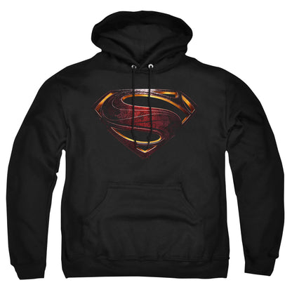 Justice League Movie Superman Logo Mens Hoodie Black Officially Licensed