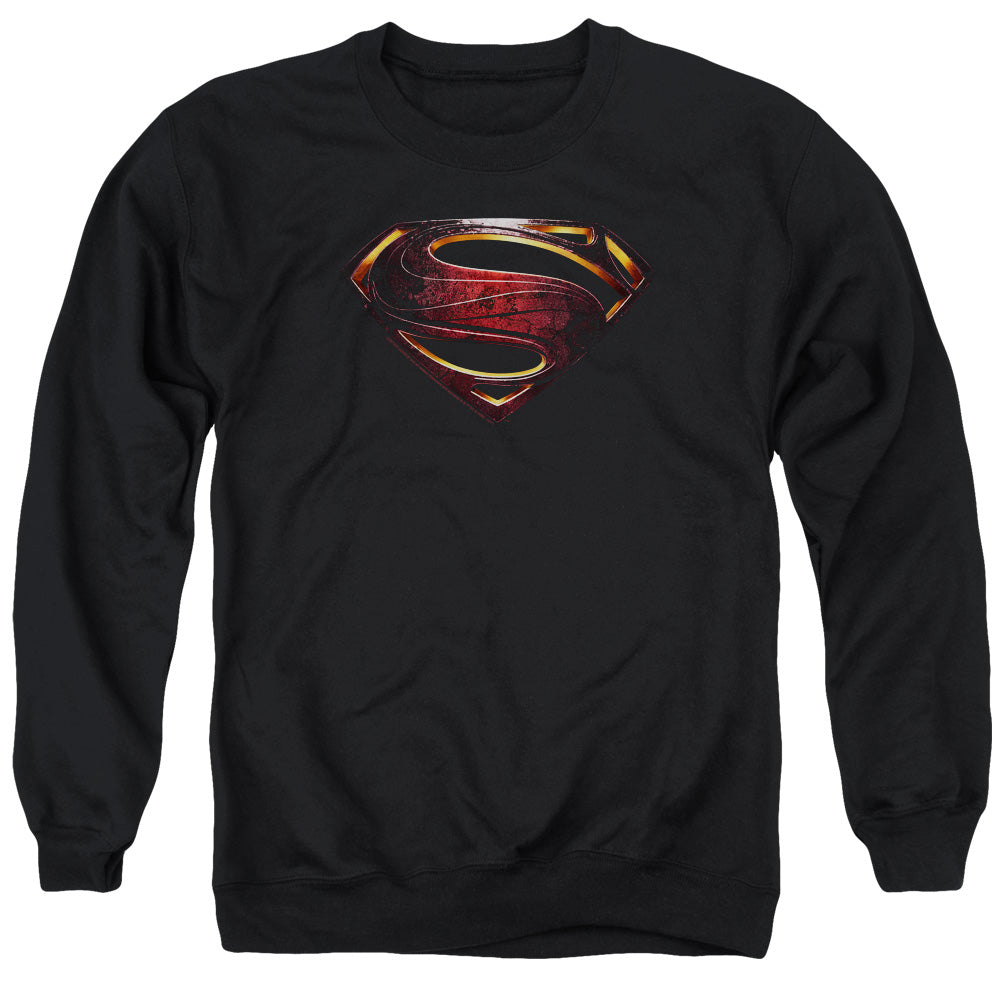 Justice League Movie Superman Logo Mens Crewneck Sweatshirt Black