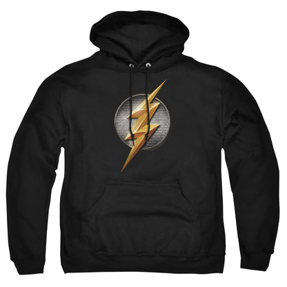 Justice League Movie Flash Logo Mens Hoodie Black Officially Licensed