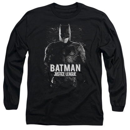 Justice League Movie Batman Mens Long Sleeve Shirt Black Officially Licensed Officially Licensed