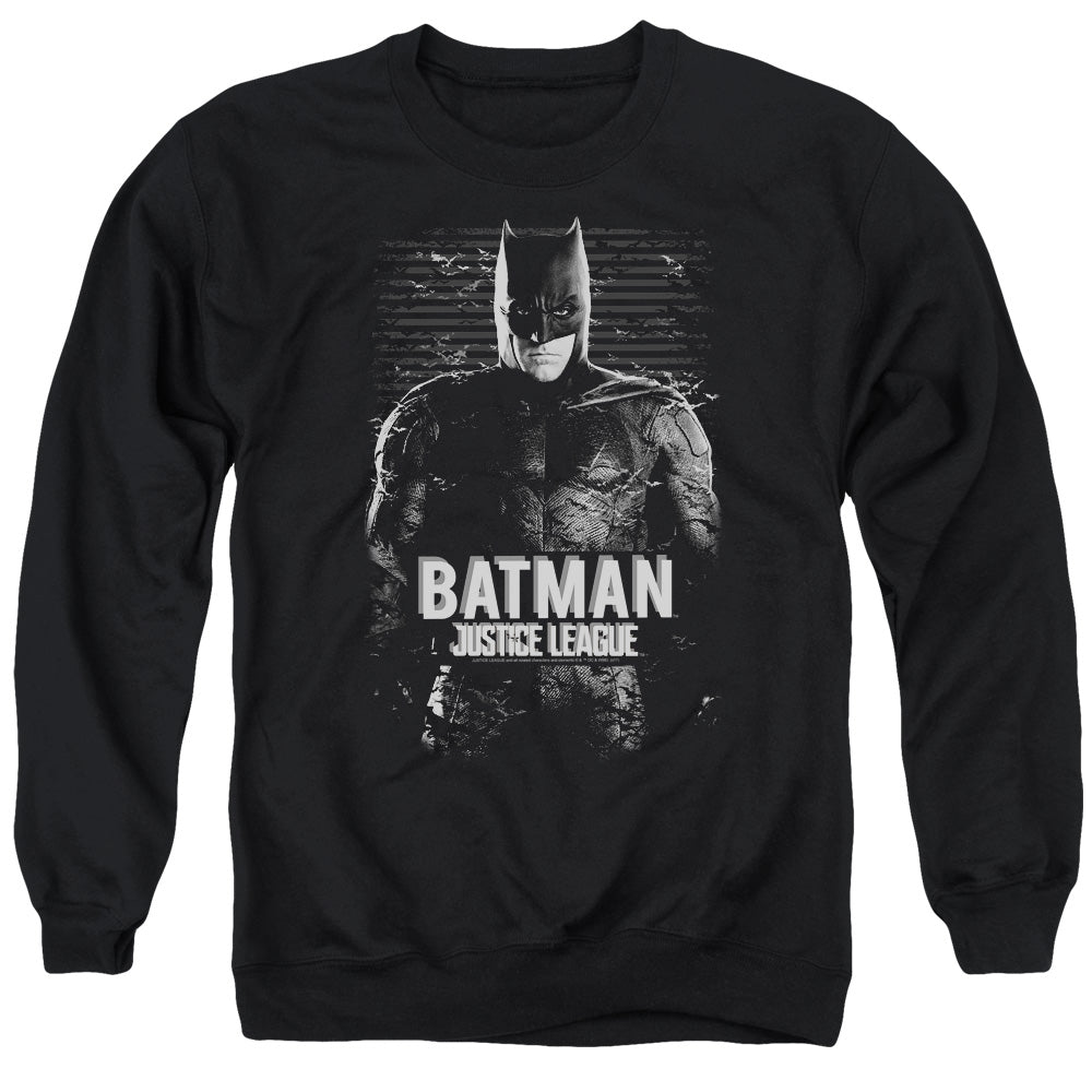 Justice League Movie Batman Mens Crewneck Sweatshirt Black Officially Licensed