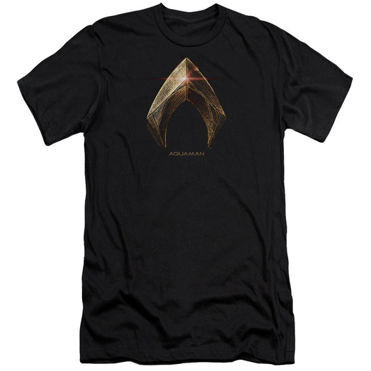 Justice League Movie Aquaman Logo Hbo Premium Bella Canvas Slim Fit Mens T Shirt Black