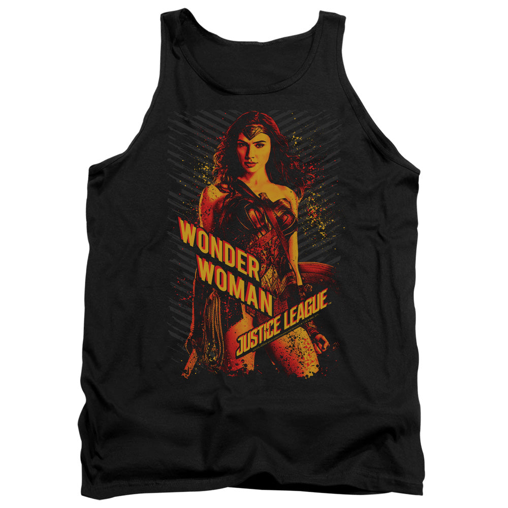 Justice League Movie Wonder Woman Mens Tank Top Shirt Black