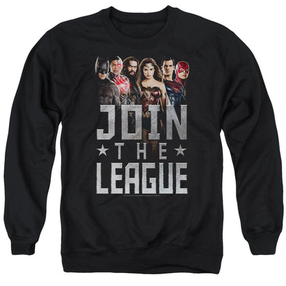 Justice League Movie Join The League Mens Crewneck Sweatshirt Black Officially Licensed