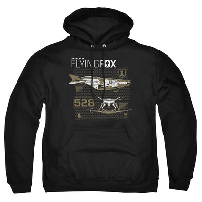 Justice League Movie Flying Fox Mens Hoodie Black Officially Licensed