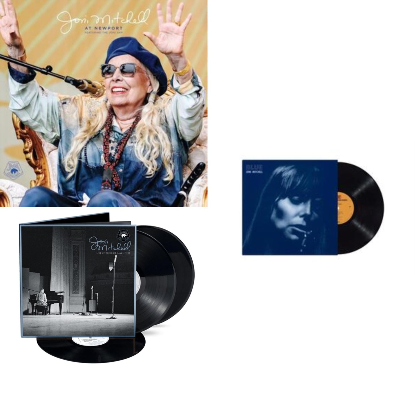 Joni Mitchell - At Newport (2LP) & Blue & Live At Carnegie Hall 1969 (3LP)