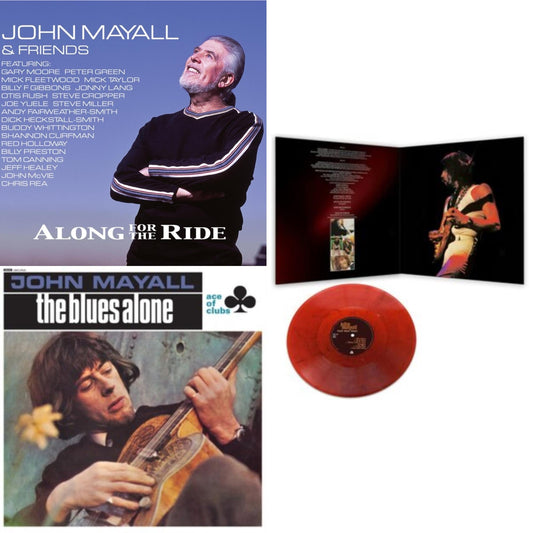 John Mayall - Along For The Ride (Limited/2LP/CD) & Blues Alone & Road Show Blues (Red Marble LP Vinyl)