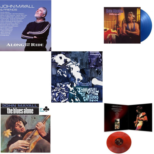 John Mayall - Along For The Ride (Limited/2LP/CD) & Blues Alone & Sun Is Shining Down & Wake Up Call (180G/Translcuent Blue LP Vinyl) & Road Show Blues (Red Marble LP Vinyl)