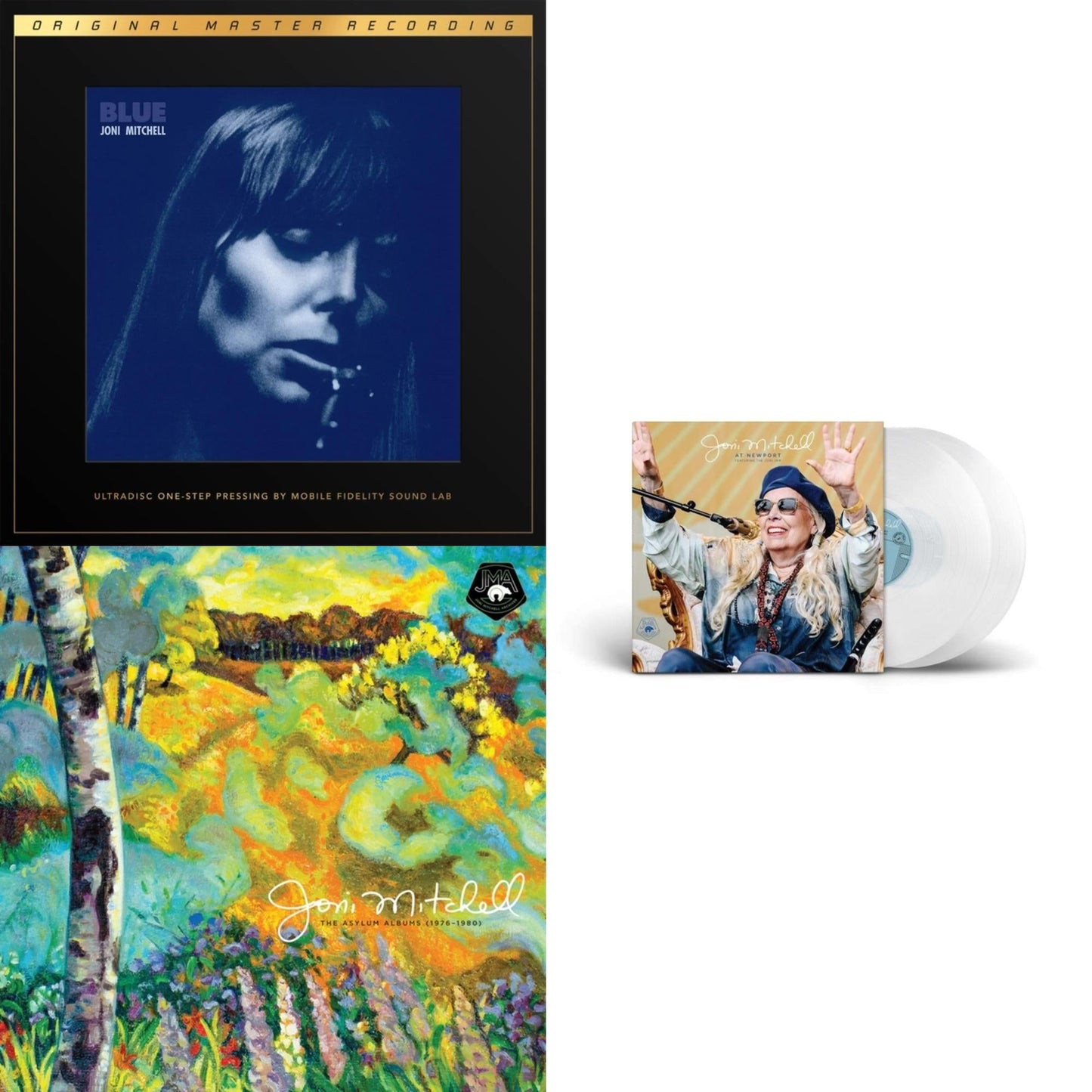 Joni Mitchell - At Newport (2LP/Clear Vinyl) & Asylum Albums (1976-1980) (6LP/180G) & Blue (2LP Box/180G/45RPM Supervinyl Ultradisc One-Step/Limited/Numbered)