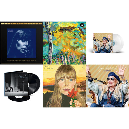 Joni Mitchell - At Newport (2LP/Clear Vinyl) & Asylum Albums (1976-1980) (6LP/180G) & At Newport (2LP) & Clouds & Live At Carnegie Hall 1969 (3LP) & Blue (2LP Box/180G/45RPM Supervinyl Ultradisc One-Step/Limited/Numbered)