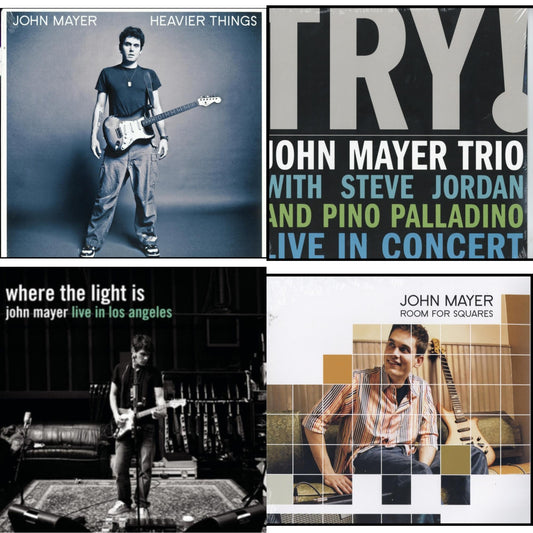 John Mayer - Room For Squares & Try: Live In Concert & Where The Light Is (4LP) & Heavier Things (180G)