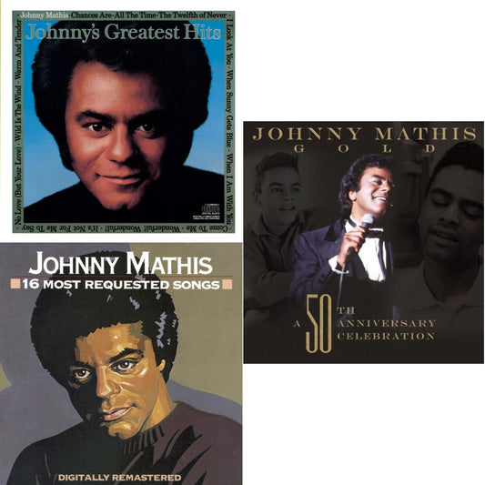 Johnny Mathis - 16 Most Requested Songs & 50Th Anniversary Celebration & Johnny's Greatest Hits - CD Bundle