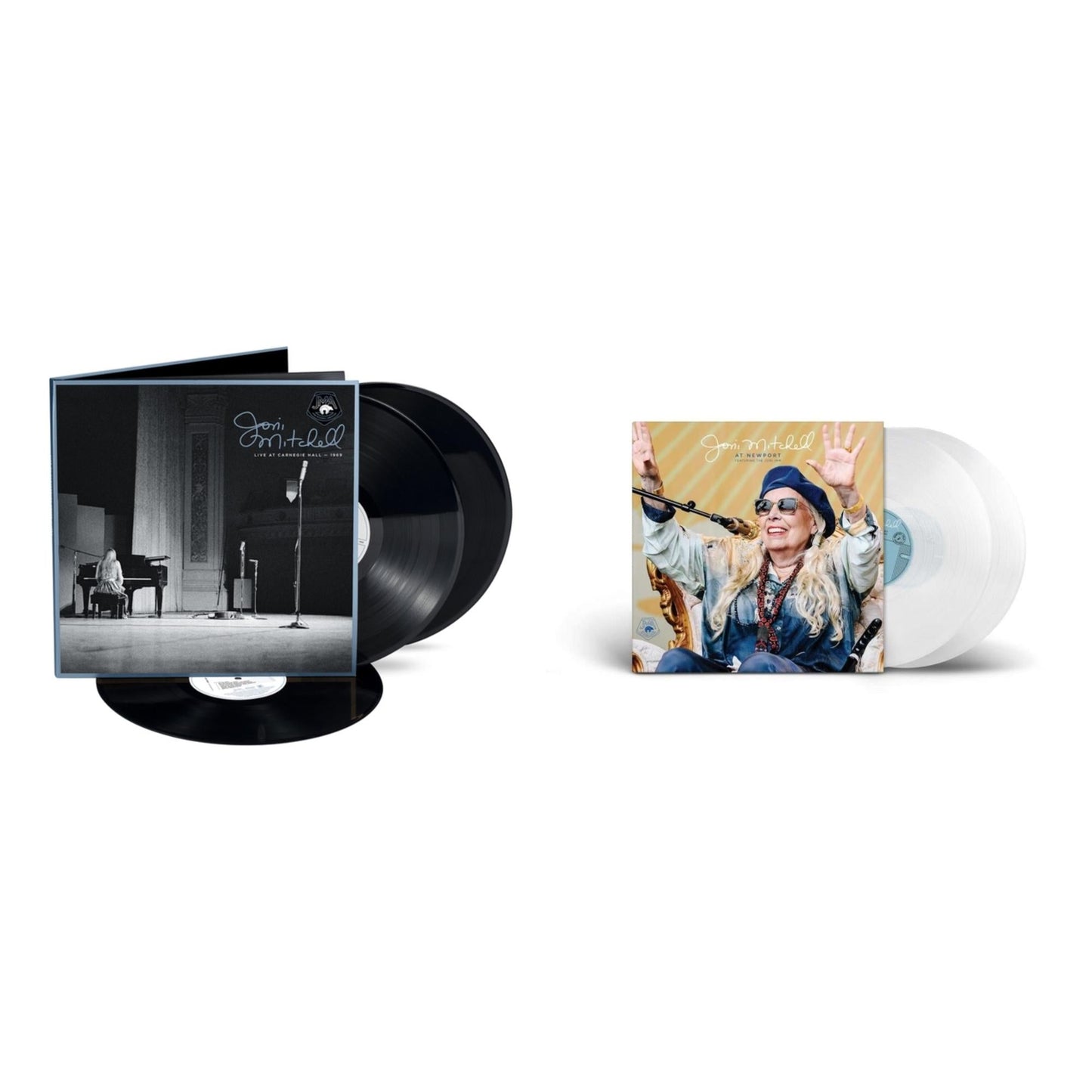 Joni Mitchell - At Newport (2LP/Clear Vinyl) & Live At Carnegie Hall 1969 (3LP)