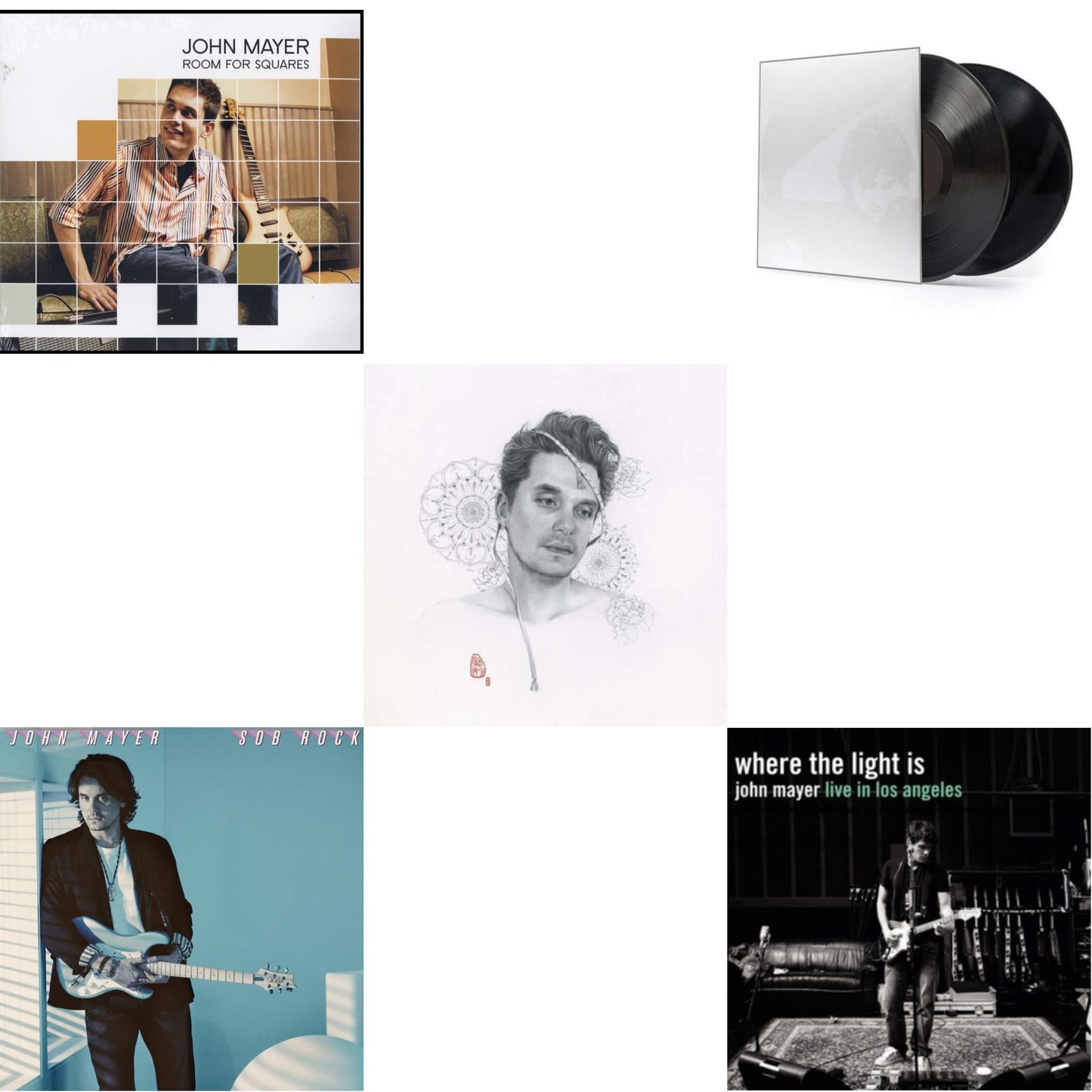 John Mayer - Sob Rock (180G) & Room For Squares & Where The Light Is (4LP) & Continuum (2LP/180G/Revised Standard Package) & Search For Everything (2LP/180G/Dl Code)