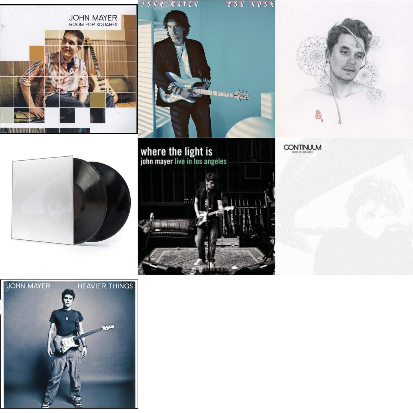John Mayer - Sob Rock (180G) & Room For Squares & Where The Light Is (4LP) & Continuum (2LP/180G/Revised Standard Package) & Continuum (180G) & Heavier Things (180G) & Search For Everything (2LP/180G/Dl Code)