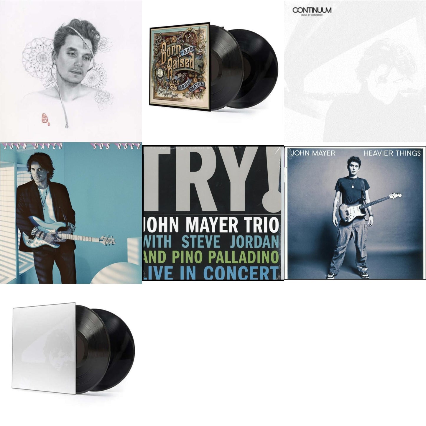 John Mayer - Sob Rock (180G) & Try: Live In Concert & Born & Raised (2LP/CD/180G/Gatefold) & Continuum (2LP/180G/Revised Standard Package) & Continuum (180G) & Heavier Things (180G) & Search For Everything (2LP/180G/Dl Code)