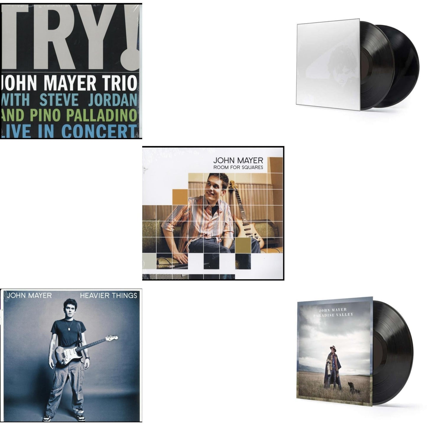 John Mayer - Room For Squares & Try: Live In Concert & Continuum (2LP/180G/Revised Standard Package) & Heavier Things (180G) & Paradise Valley (LP/CD/180G)