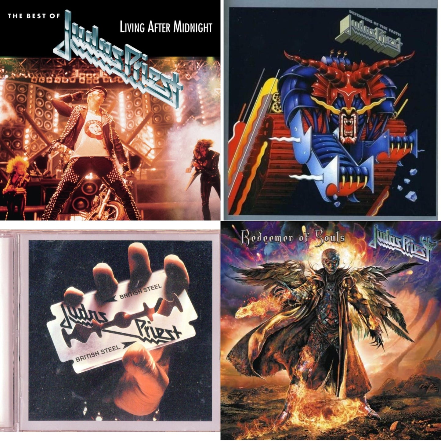 Judas Priest - Best Of Judas Priest: Living After Midnight & Defenders Of The Faith & British Steel & Redeemer Of Souls - CD Bundle