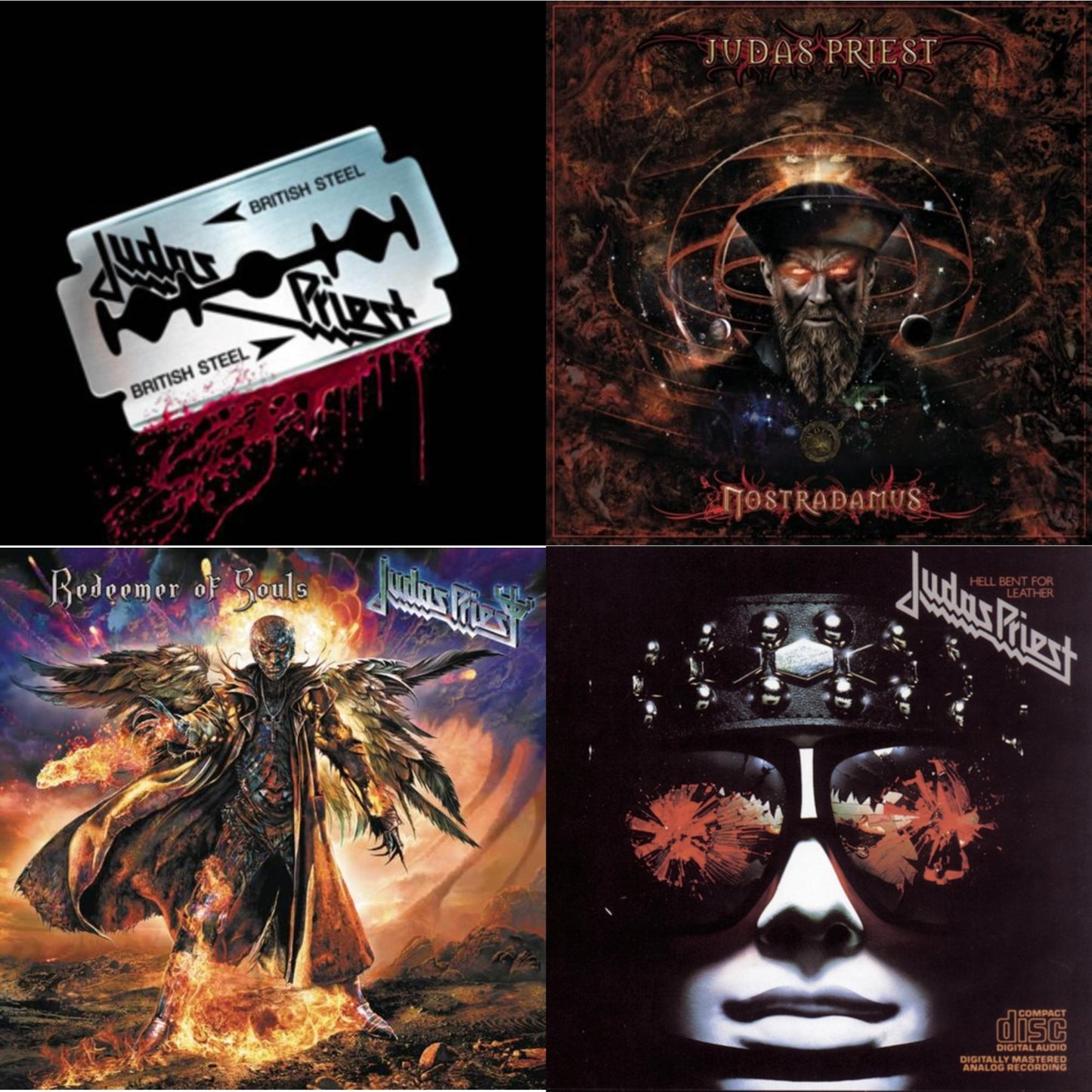 Judas Priest - Nostradamus & British Steel (30Th Anniversary Legacy Edition) & Hell Bent For Leather & Redeemer Of Souls - CD Bundle