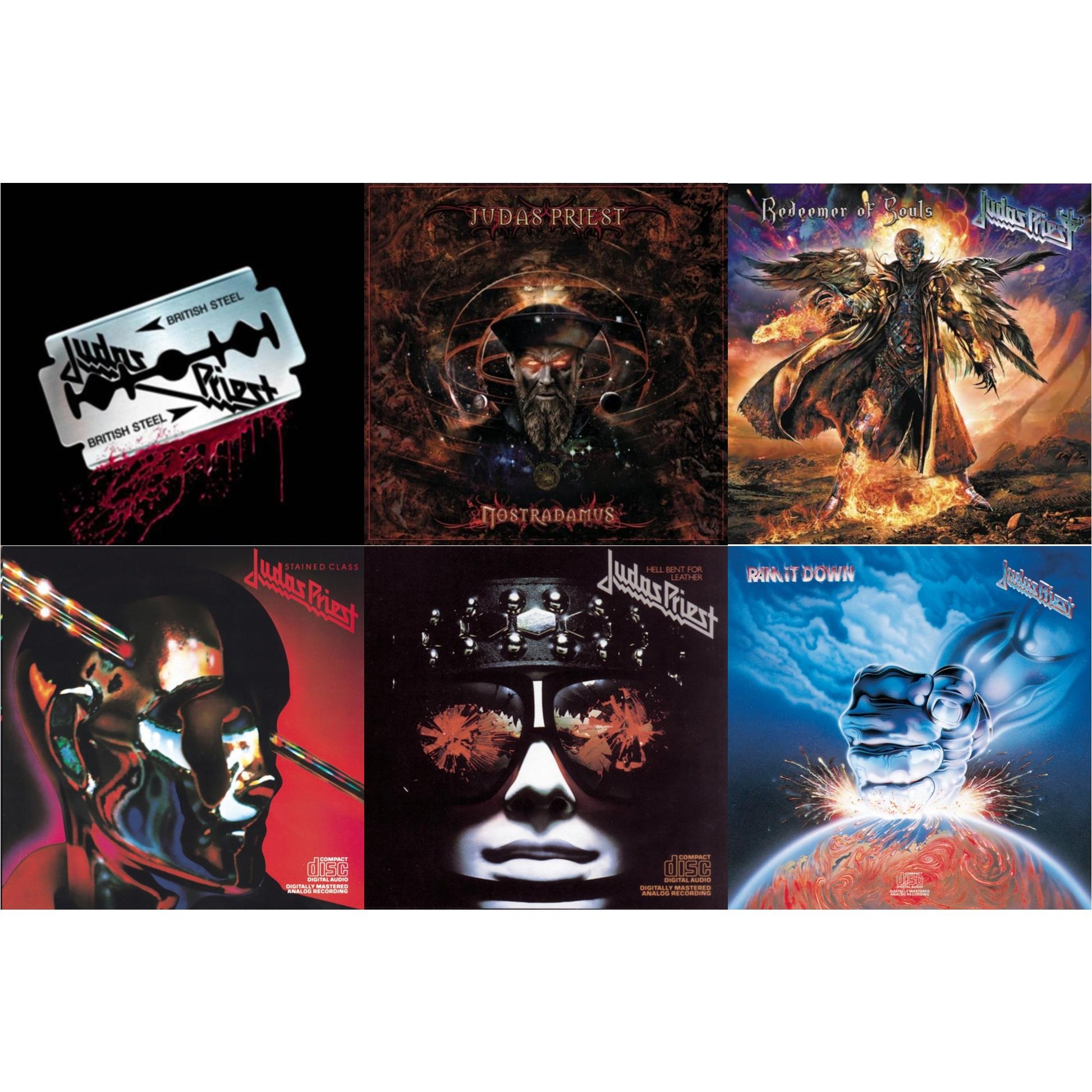 Judas Priest - Nostradamus & British Steel (30Th Anniversary Legacy Edition) & Ram It Down & Stained Class & Hell Bent For Leather & Redeemer Of Souls - CD Bundle