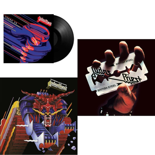 Judas Priest - Turbo 30 (150G) & Defenders Of The Faith (180G/Dl Code) & British Steel (180G)(Dl Code) - LP Vinyl Bundle