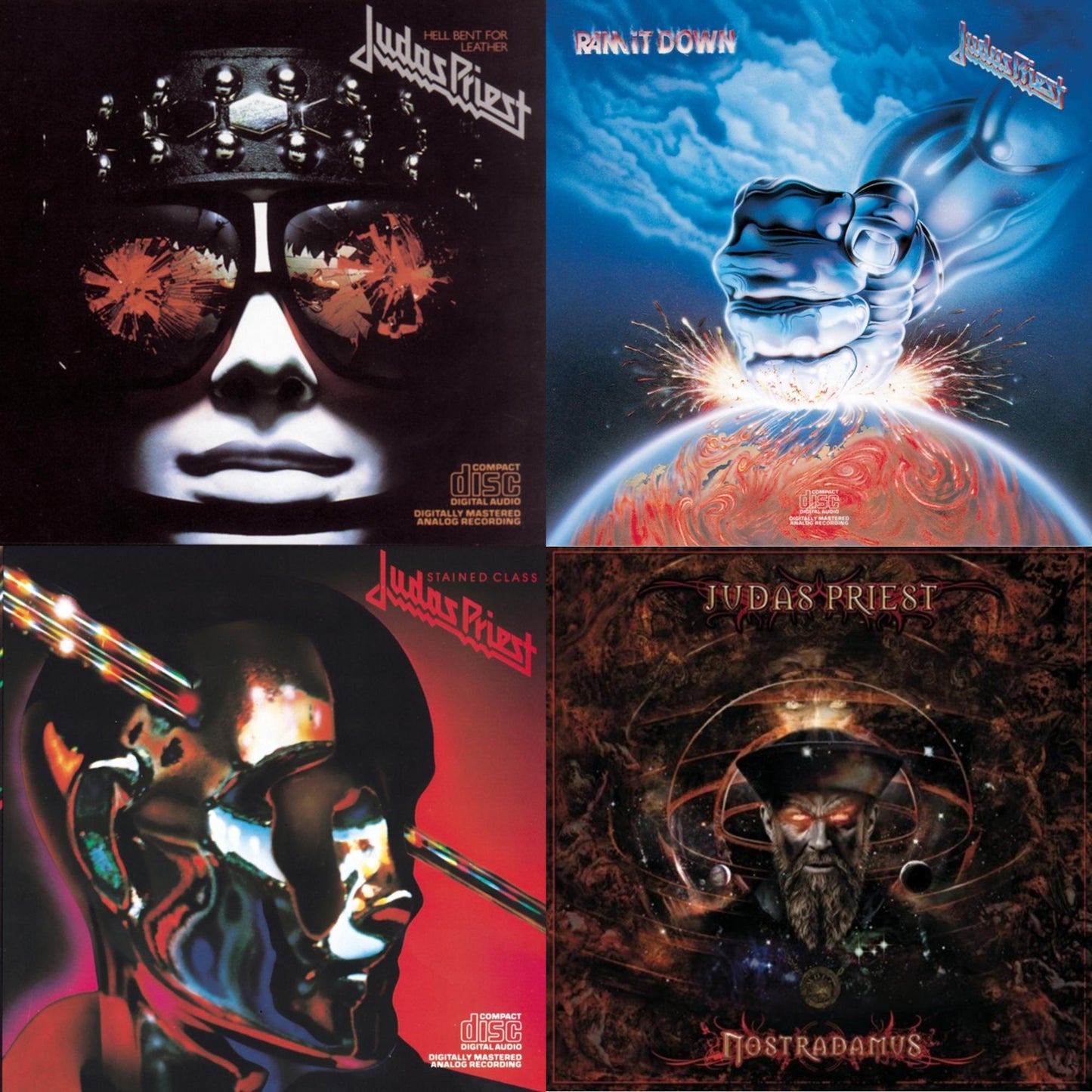 Judas Priest - Nostradamus & Ram It Down & Stained Class & Hell Bent For Leather - CD Bundle