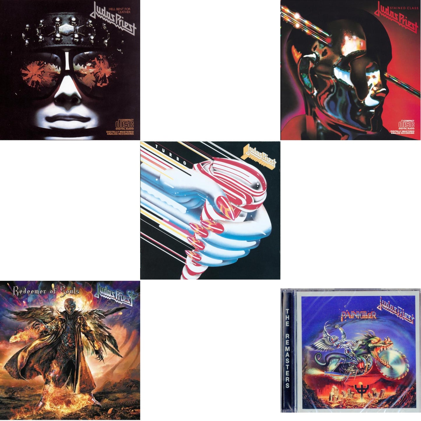 Judas Priest - Painkiller & Stained Class & Turbo & Hell Bent For Leather & Redeemer Of Souls - CD Bundle