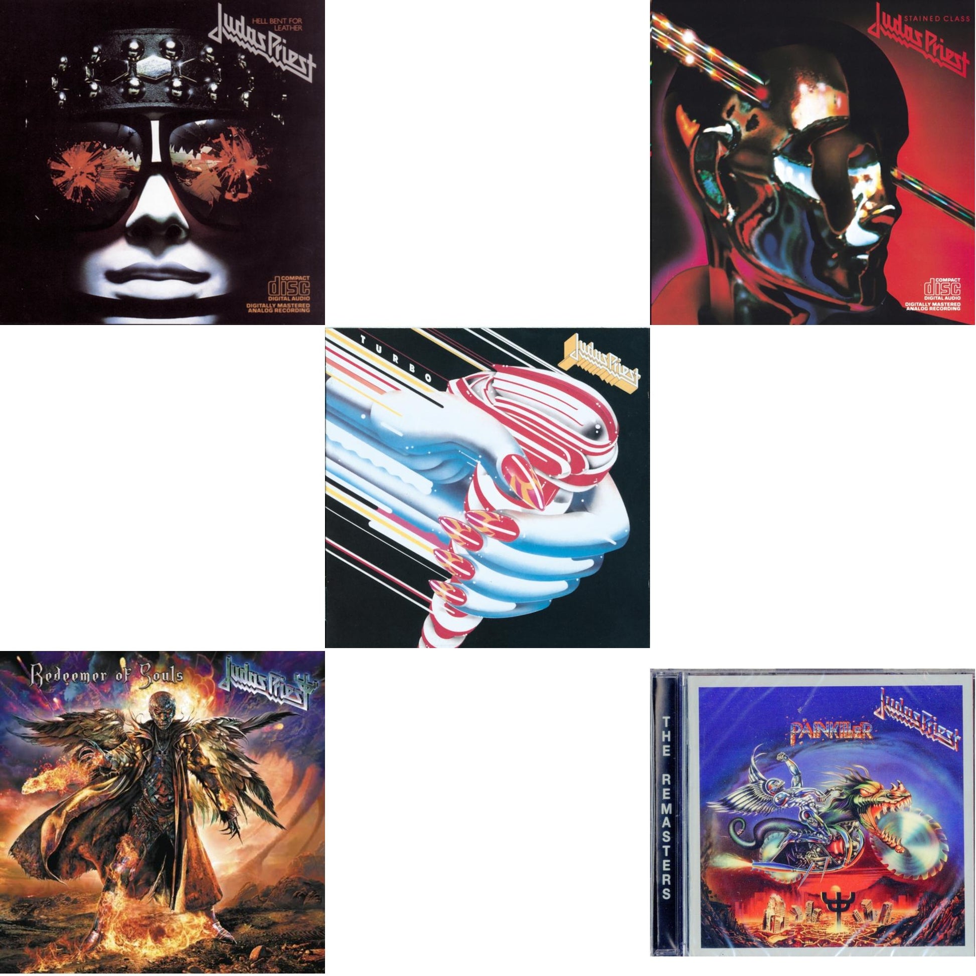 Judas Priest - Painkiller & Stained Class & Turbo & Hell Bent For Leather & Redeemer Of Souls - CD Bundle