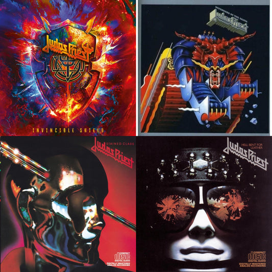 Judas Priest - Invincible Shield & Defenders Of The Faith & Stained Class & Hell Bent For Leather - CD Bundle