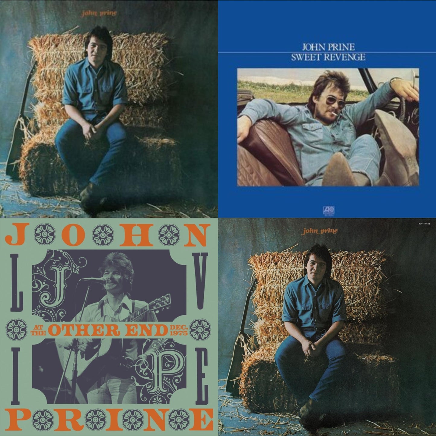 John Prine - John Prine (Clear LP Vinyl) & Live At The Other End, December 1975 (4LP/180G) & John Prine & Sweet Revenge