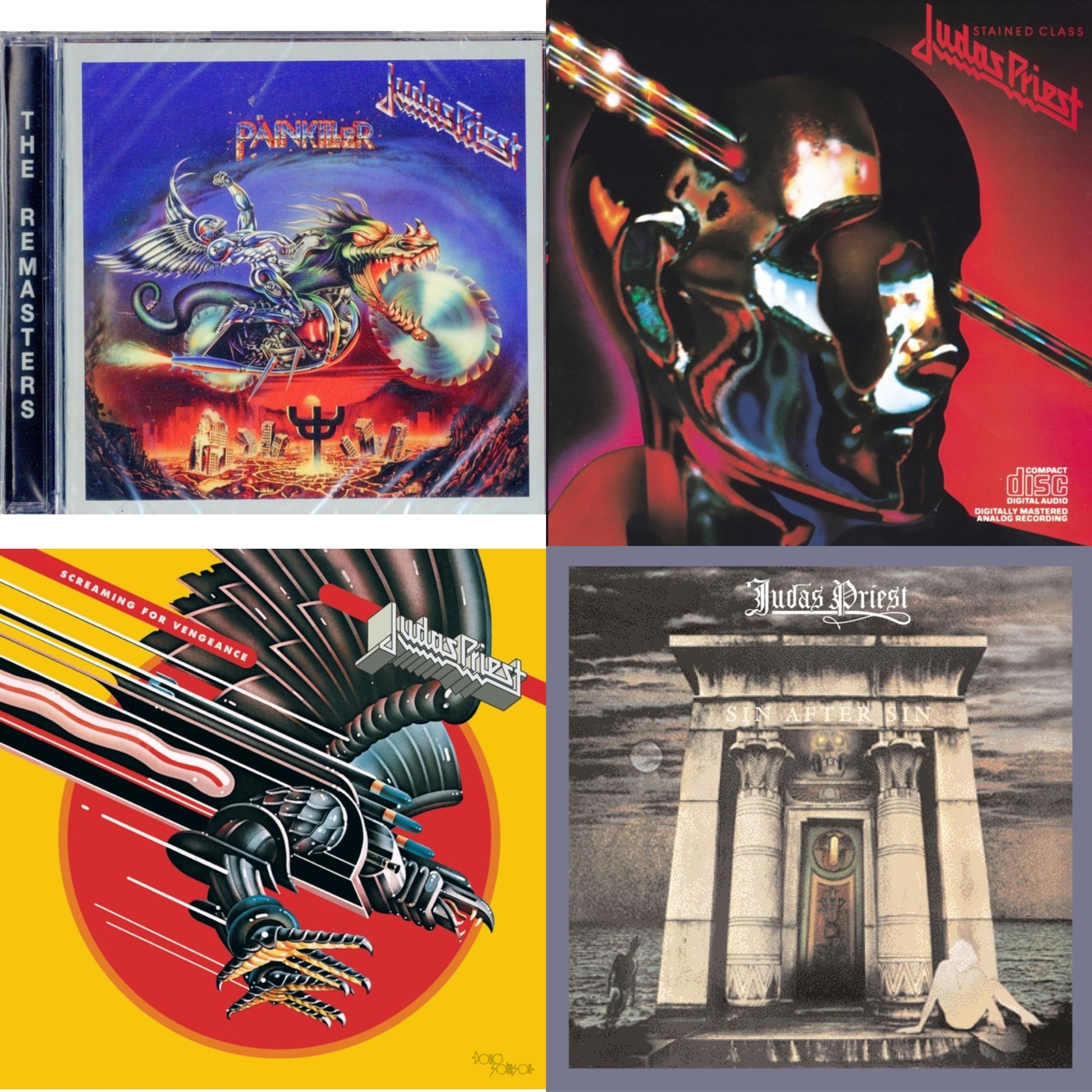 Judas Priest - Painkiller & Stained Class & Screaming For Vengeance & Sin After Sin - CD Bundle