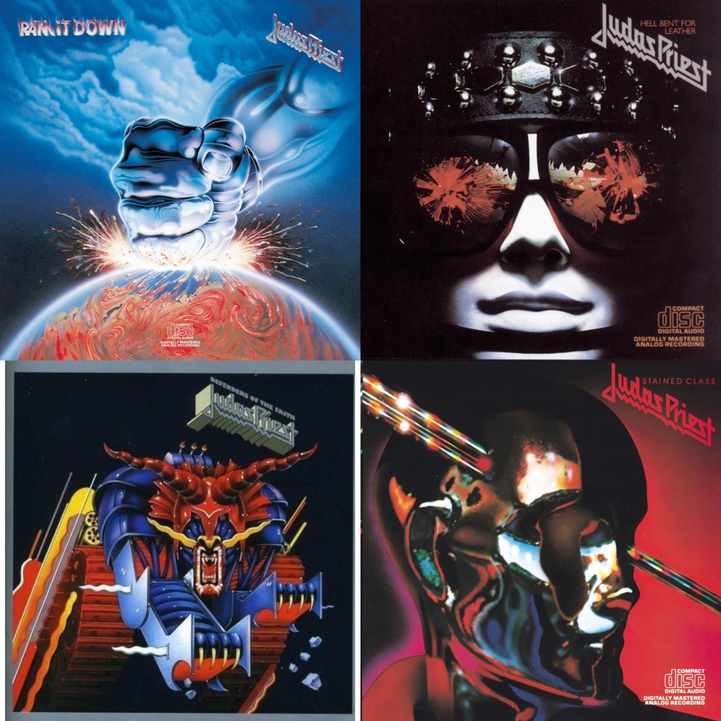 Judas Priest - Defenders Of The Faith & Ram It Down & Stained Class & Hell Bent For Leather - CD Bundle