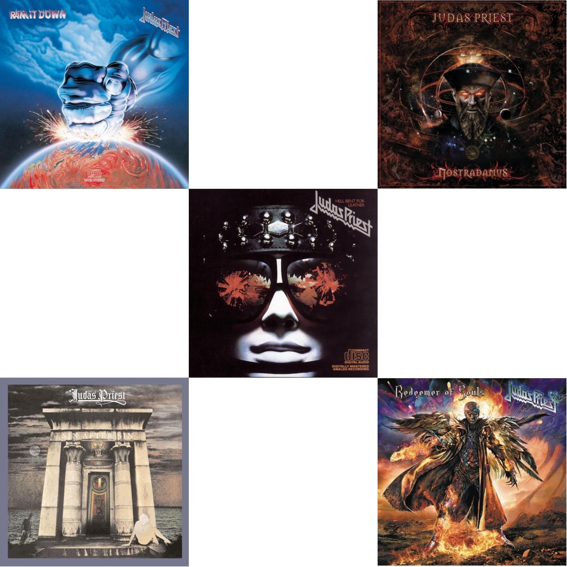 Judas Priest - Nostradamus & Ram It Down & Hell Bent For Leather & Sin After Sin & Redeemer Of Souls - CD Bundle