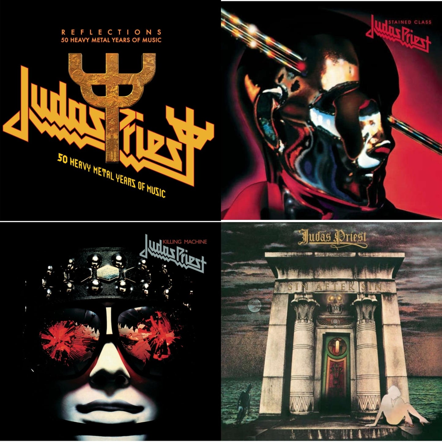 Judas Priest - Reflections - 50 Heavy Metal Years Of Music (2LP/180G/Red Vinyl) & Sin After Sin (180G/Dl Card) & Stained Class (180G/Dl Card) & Killing Machine (180G/Dl Card)