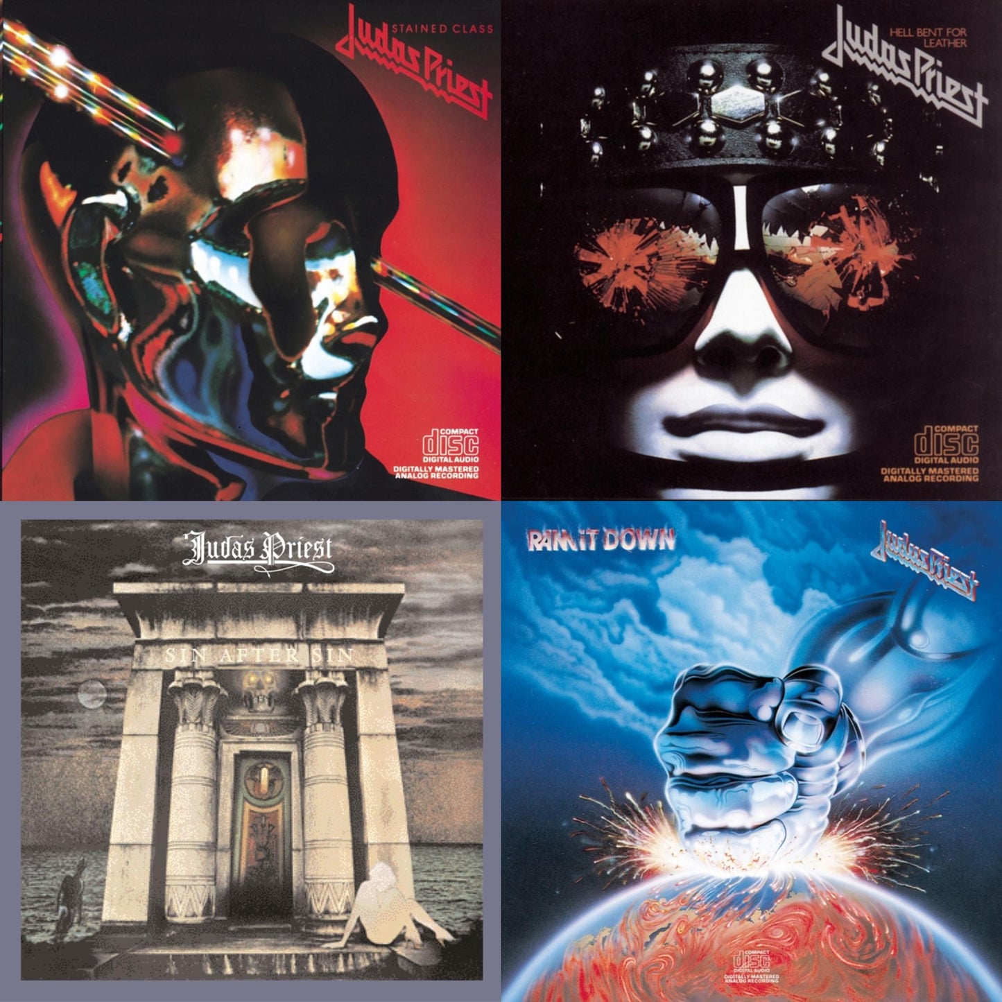 Judas Priest - Stained Class & Hell Bent For Leather & Sin After Sin & Ram It Down - CD Bundle