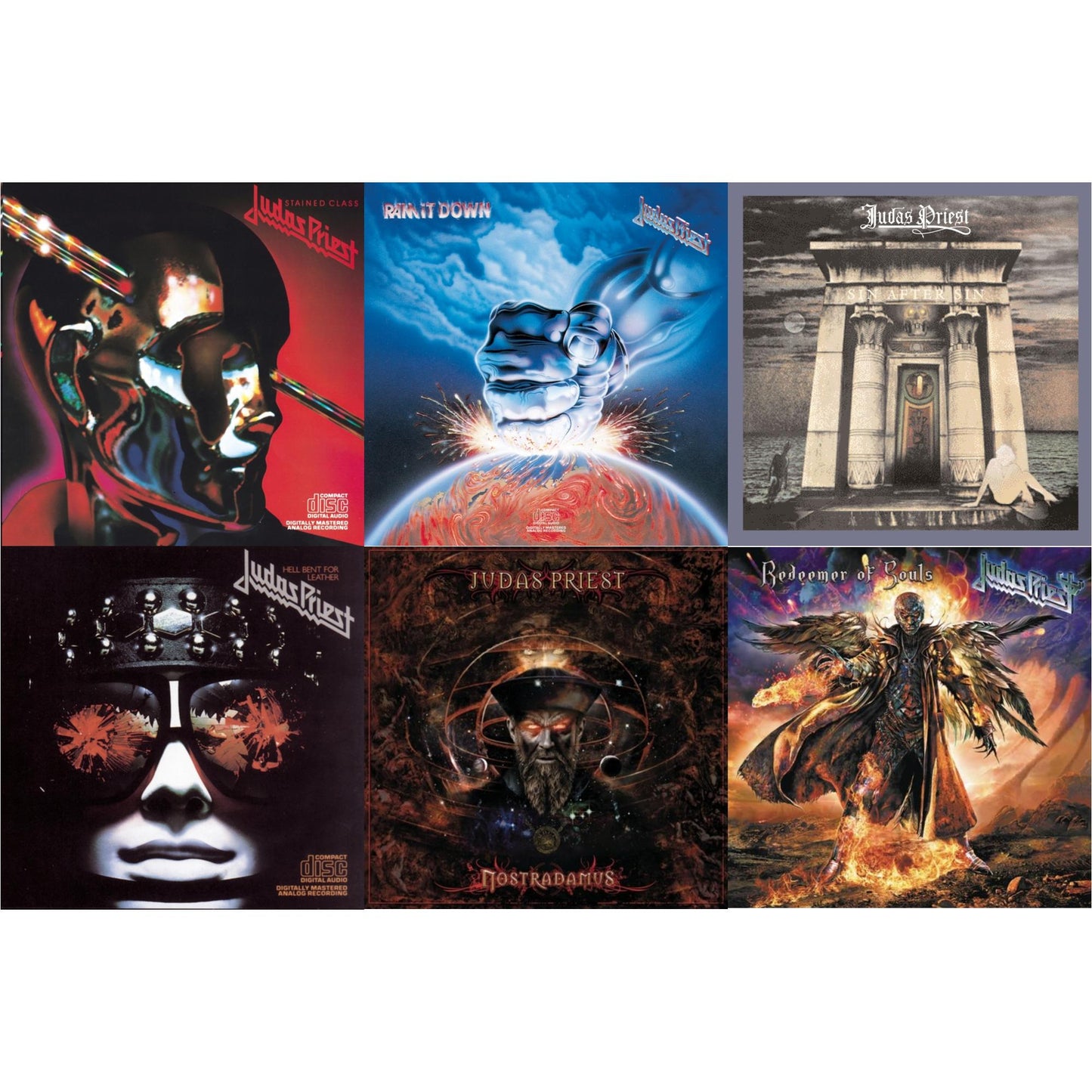 Judas Priest - Nostradamus & Ram It Down & Stained Class & Hell Bent For Leather & Sin After Sin & Redeemer Of Souls - CD Bundle