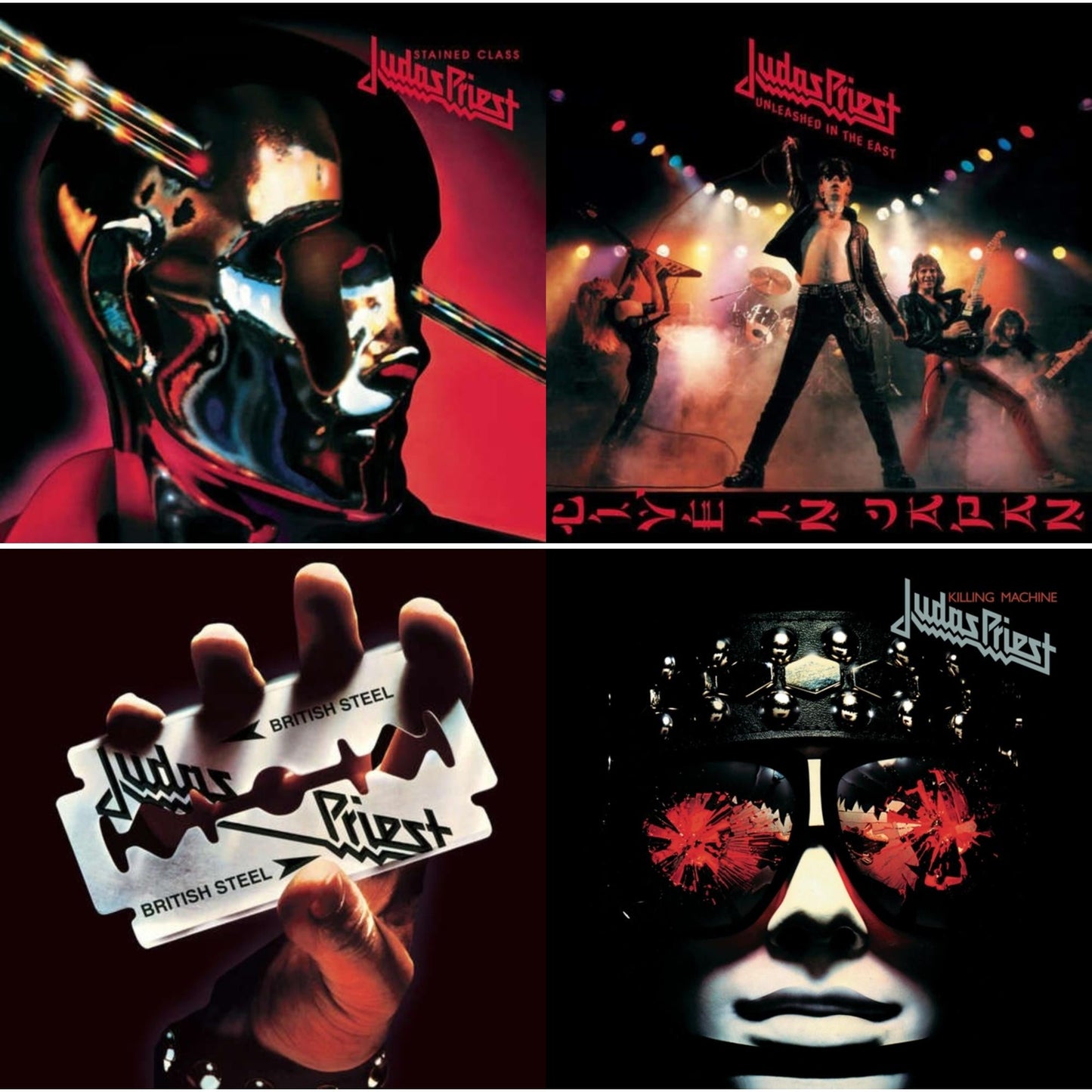 Judas Priest - Stained Class (180G/Dl Card) & Unleashed In The East: Live In Japan (180G/Dl Card) & Killing Machine (180G/Dl Card) & British Steel (180G)(Dl Code) - LP Vinyl Bundle