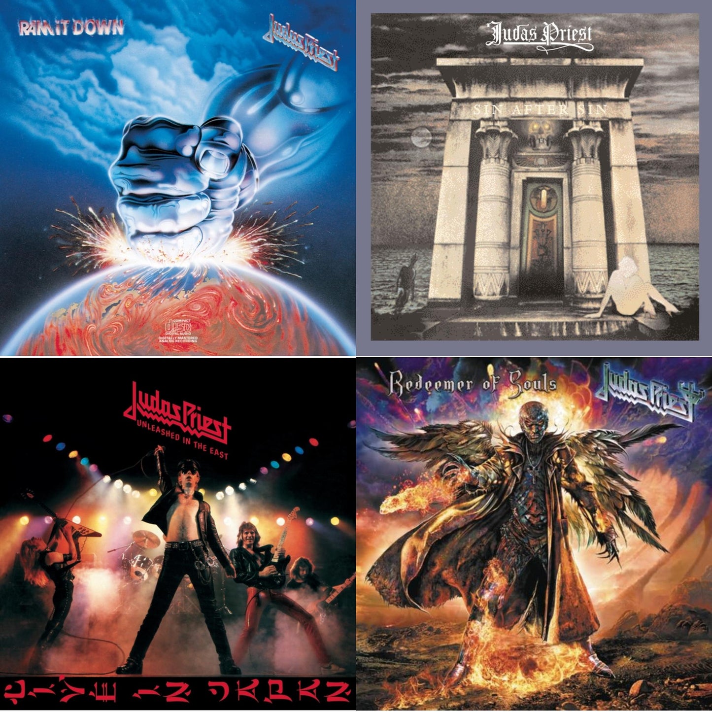 Judas Priest - Ram It Down & Sin After Sin & Unleashed In The East & Redeemer Of Souls - CD Bundle
